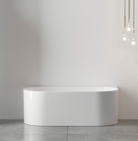 Attica Noosa 1700X800X580 Gloss White Back to Wall Multi-fit Bath No Overflow