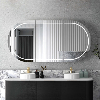 Bondi 1800mm Black Oak Wall Hung Curve Cabinet Only