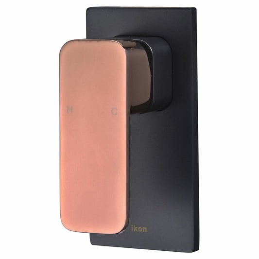 Seto Matte black and rose gold Wall Mixer