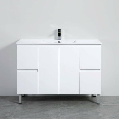 1200mm PVC Waterproof Freestanding Vanity With Ceramic Top