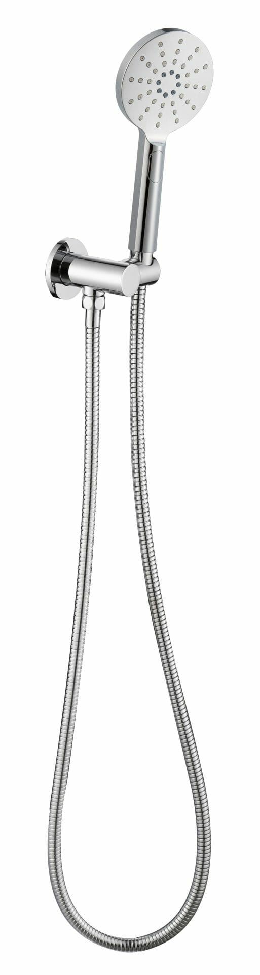 Cora Round Hand Shower On Wall Outlet Bracket - Chrome