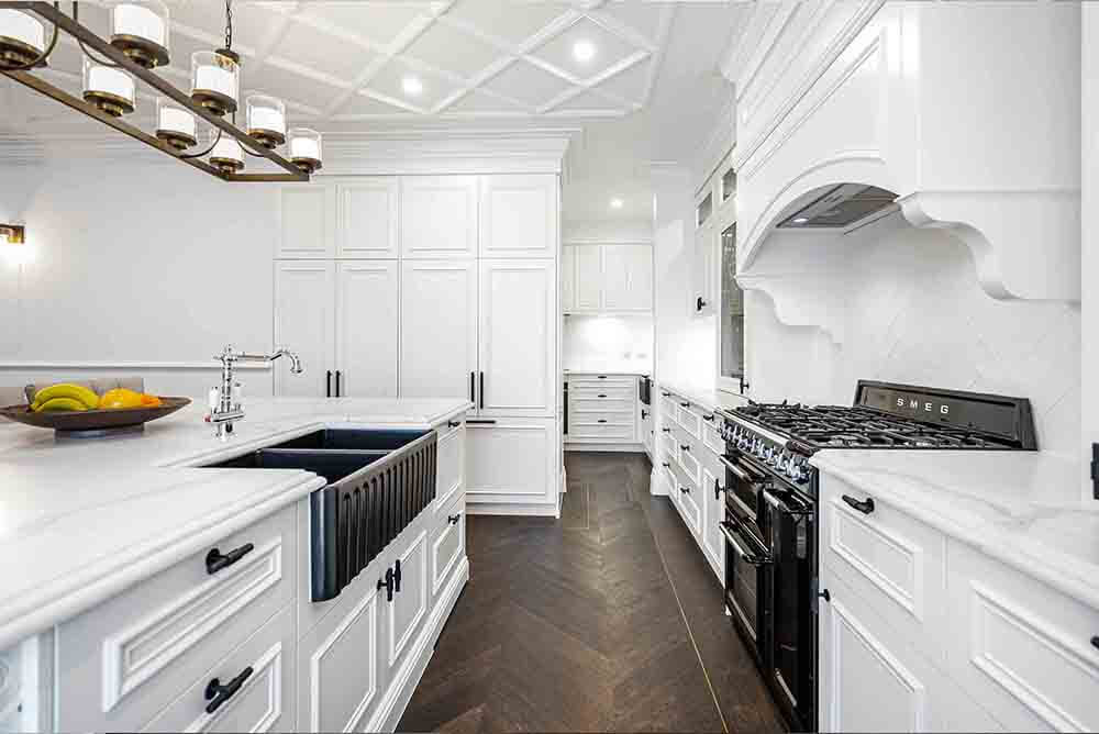 Novi 85x46 Double Bowl Fireclay Butler Sink - Matte Black