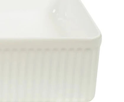 500*340*130mm Gloss White with Fluted Design Above Counter Basin