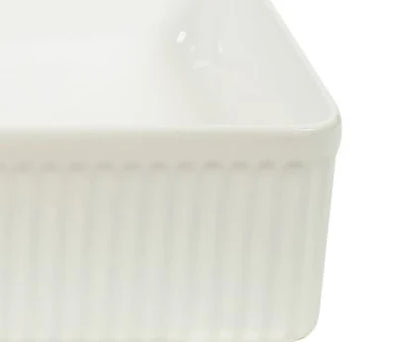 500*340*130mm Gloss White with Fluted Design Above Counter Basin