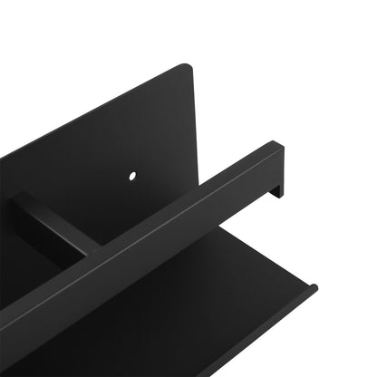 IVANO Series Black Double Toilet Paper Holder with Cover