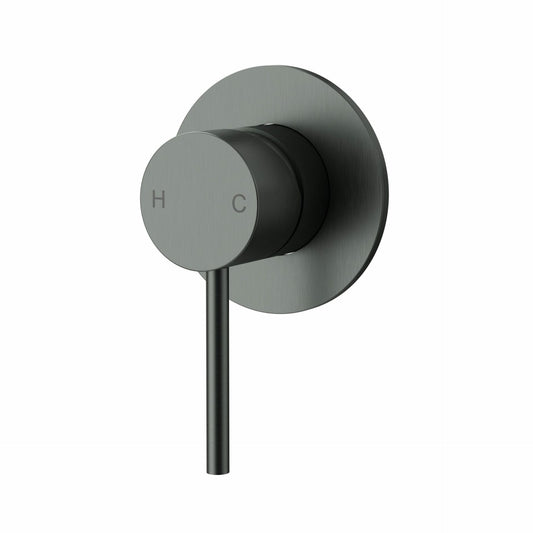 Otus Slimline Stainless Steel Wall Mixer Trim Kits - Gun Metal