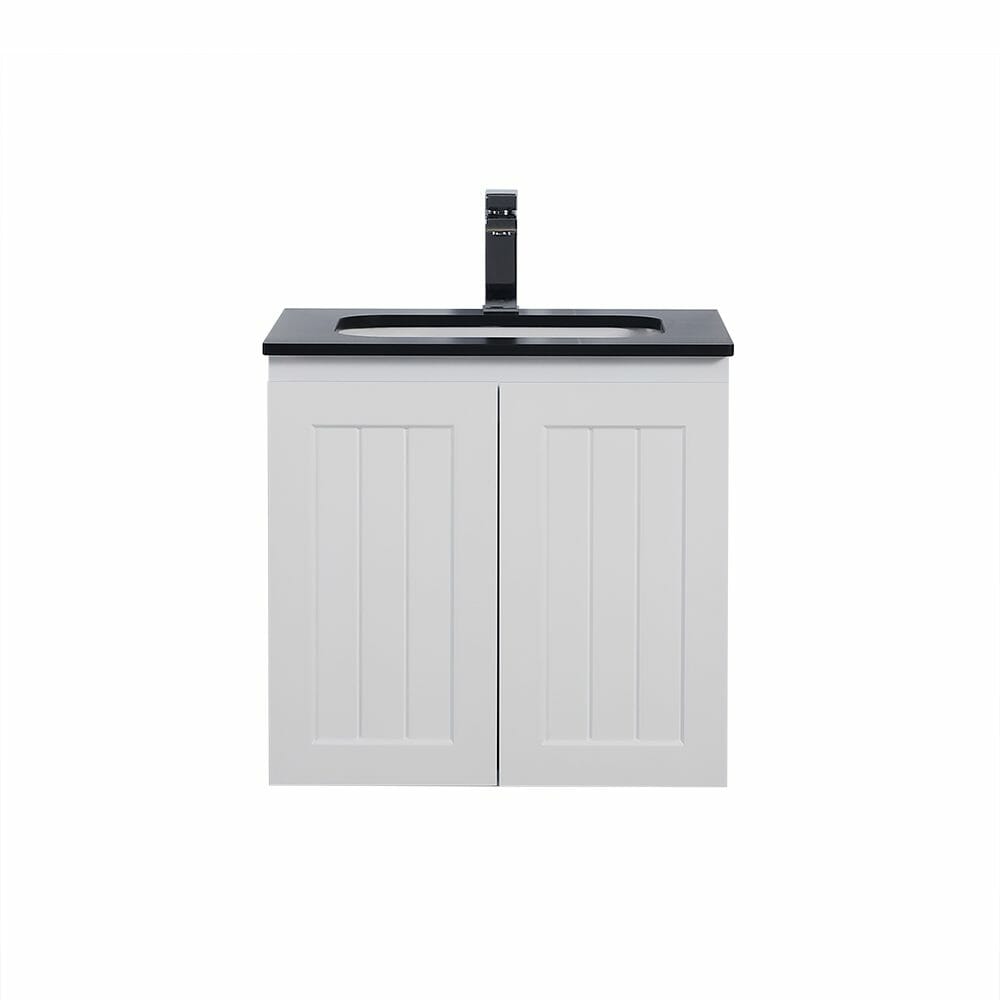 600mm Acacia Wall Hung Vanity PVC Cabinet Only - Matte White