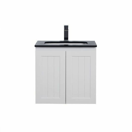 600mm Acacia Wall Hung Vanity PVC Cabinet Only - Matte White