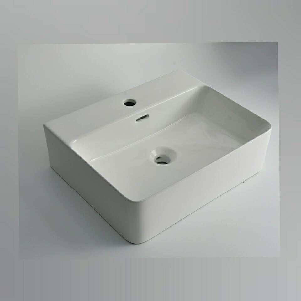 Fine Ceramic Gloss White Above   Counter/Wall-hung  -  520x420x150mm