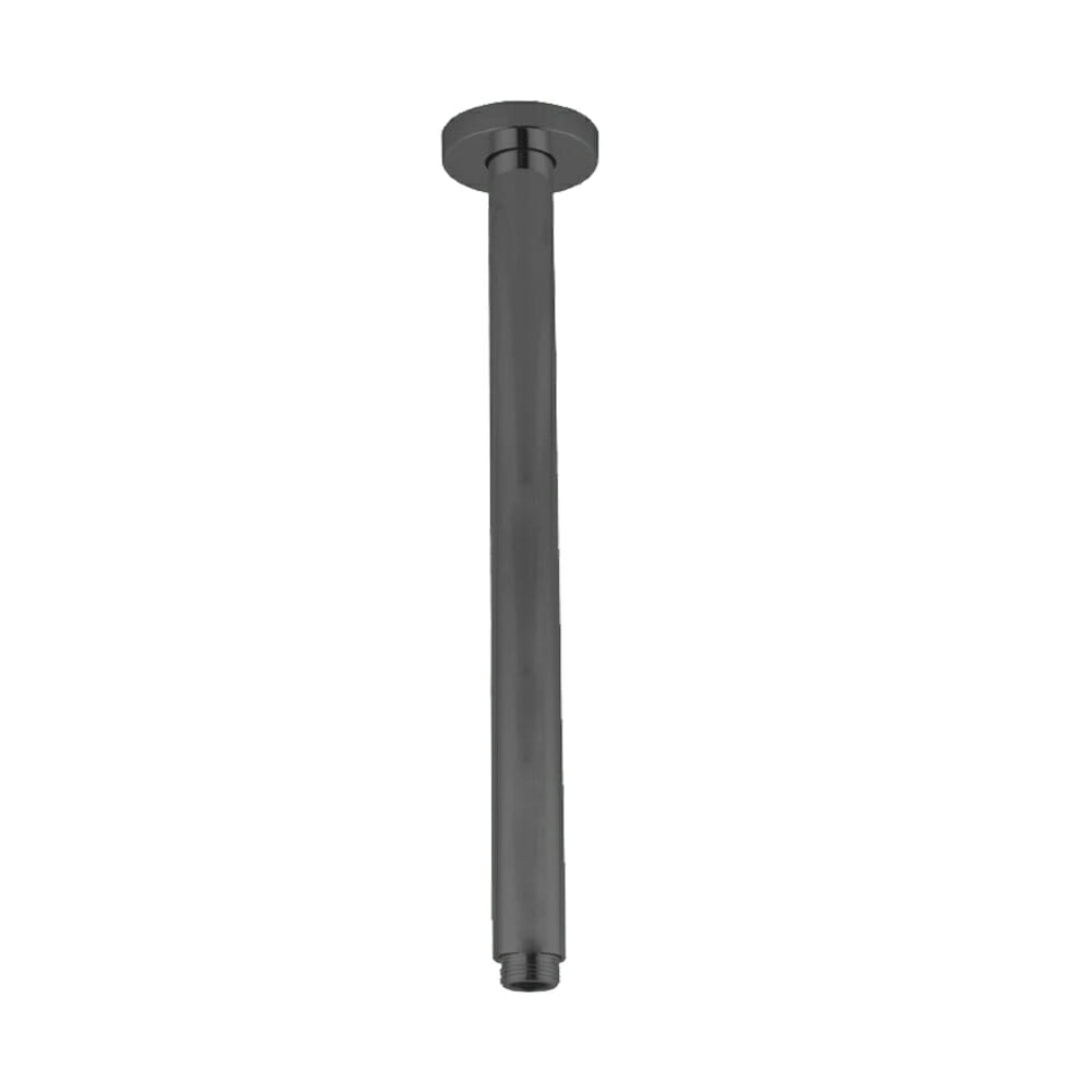 Pentro Gun Metal Grey Round Ceiling Shower arm 400mm