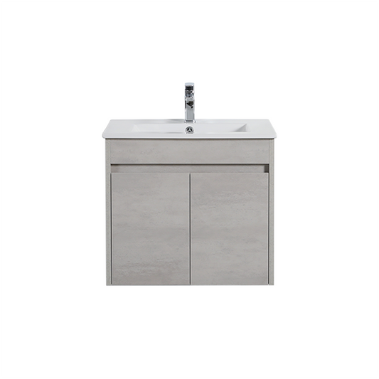 Nova Plywood Wall Hung Vanity - Concrete   Grey - 600mm