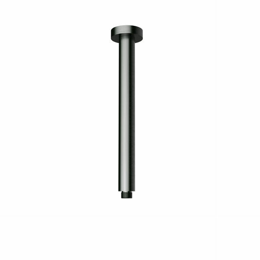 Round Vertical Shower Arm - Gunmetal