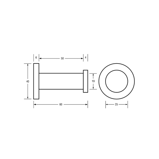 Lachlan Robe Hook Designer Black