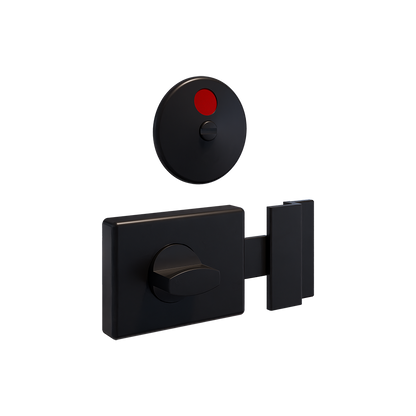 300 Series Designer Black Lock and Indicator Set - With Screw Fixings