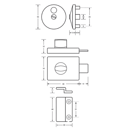 300 Series Lock and Indicator Set – With Screw Fixings