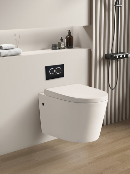 Veda Rimless Wall Faced Floor Pan - Gloss White