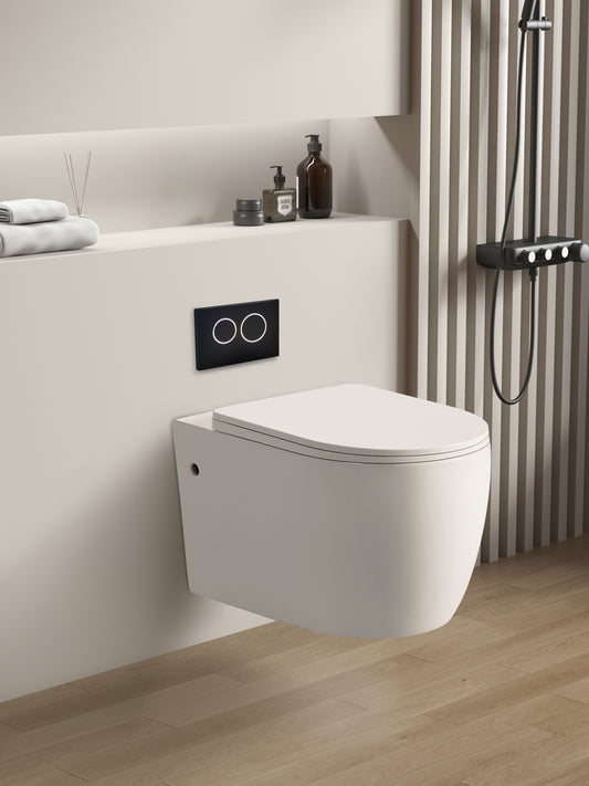 Veda Rimless Wall Faced Floor Pan - Gloss White