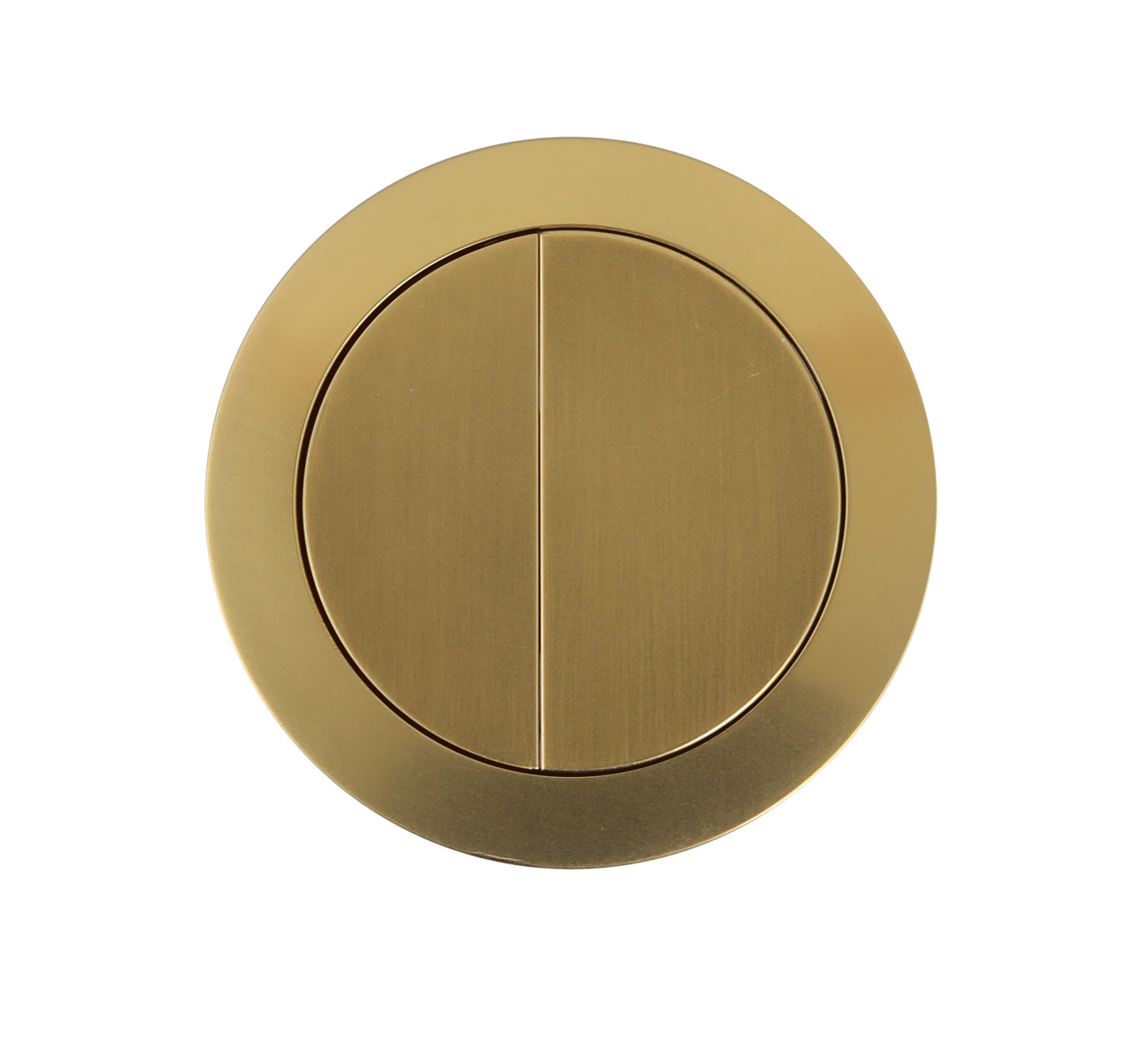 Round Press Button Brush Yellow Gold Standard Toilet Cistern