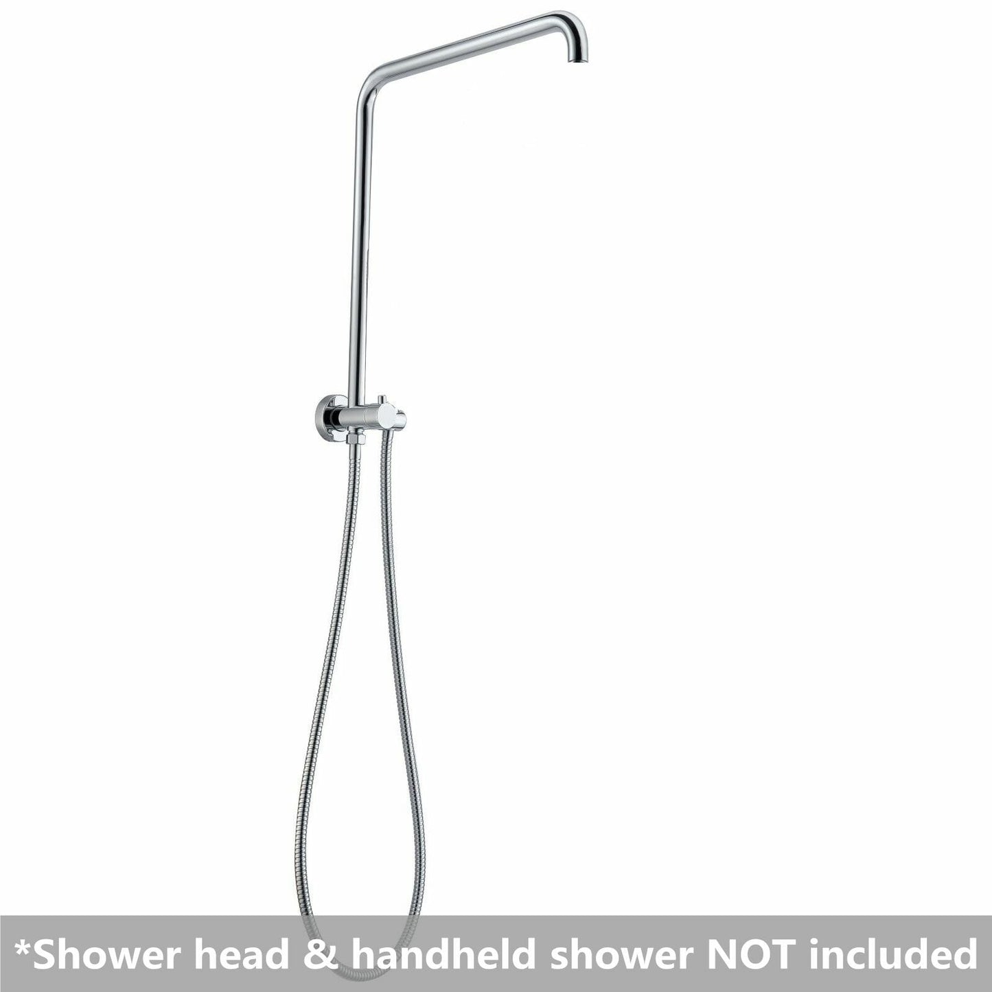 Round Chrome Shower Station without Shower Head and Handheld Shower