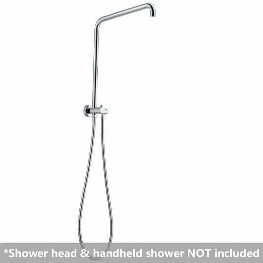 Round Chrome Shower Station without Shower Head and Handheld Shower