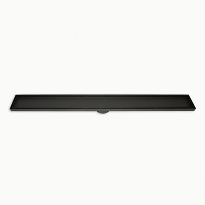 Radiant Tile Insert Linear Shower Grate - 900 mm length + 38mm outlet - Matt Black