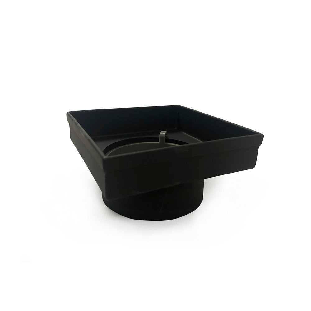 Radiant Tile Insert Square Shower Grate - 100 mm + 38mm outlet - Matt Black