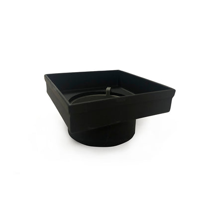 Radiant Tile Insert Square Shower Grate - 100 mm + 74mm outlet - Matt Black