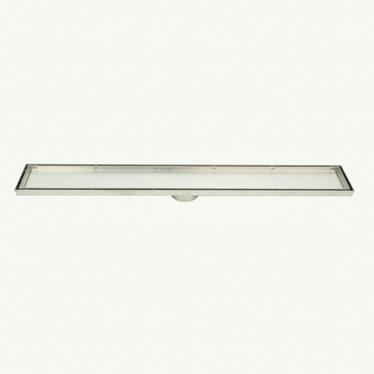 Radiant Tile Insert Linear Shower Grate - 1000 mm length + 38mm outlet - Brushed Satin