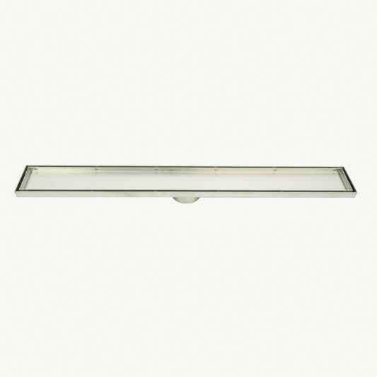 Radiant Tile Insert Linear Shower Grate - 1000 mm length + 38mm outlet - Brushed Satin