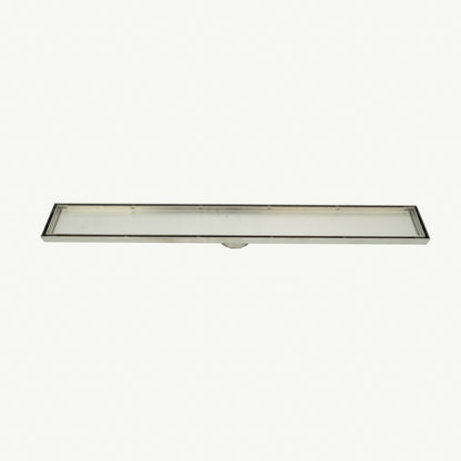 Radiant Tile Insert Linear Shower Grate - 900 mm length + 90mm outlet - Brushed Satin