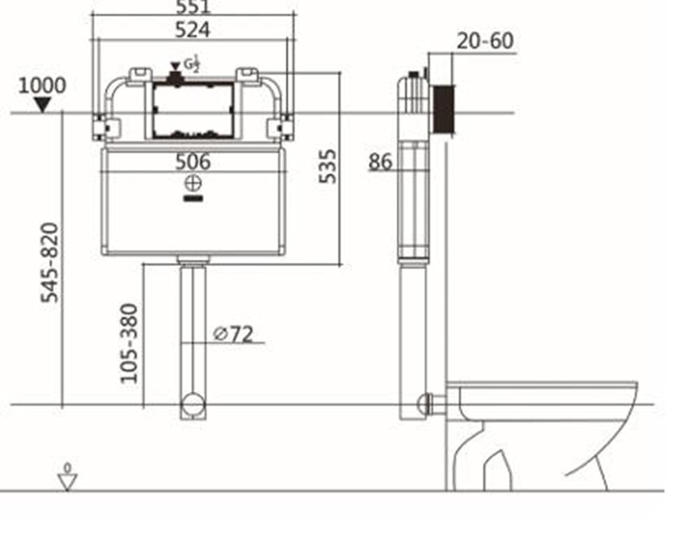 Bathex - R&T InWall Cistern-

Screws Sold Separately (K13)