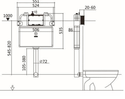 Bathex - R&T InWall Cistern-

Screws Sold Separately (K13)
