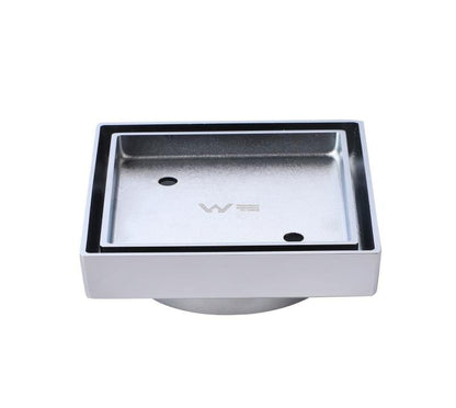 Chrome Smart Tile Insert Floor Waste Shower Grate Drain