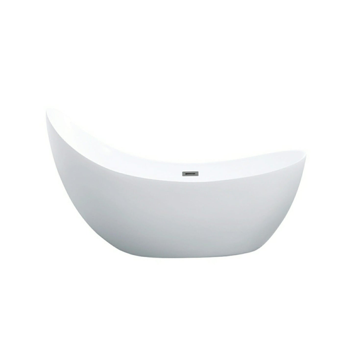 Posh Oval Freestanding Bathtub   - Acrylic Gloss White - 1500mm