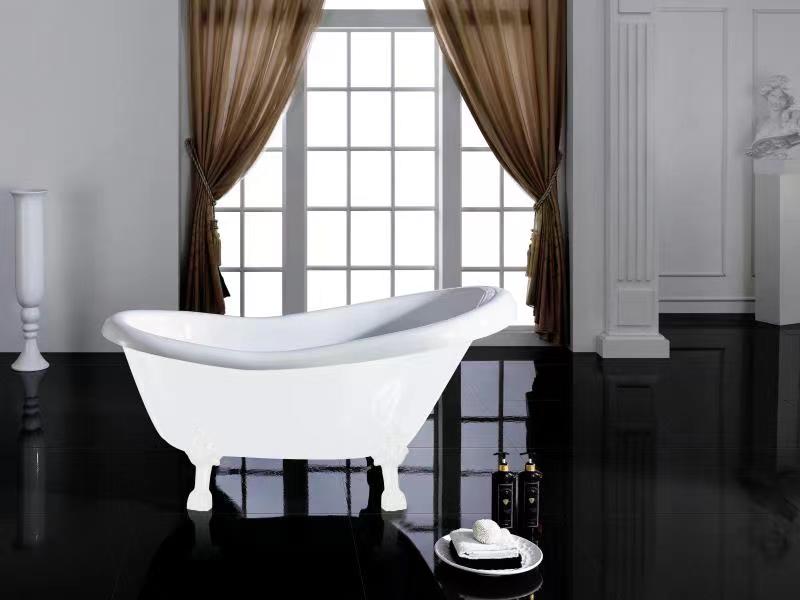 Espada Acrylic Claw Foot Bathtub - Gloss   White - No Overflow - 1500mm