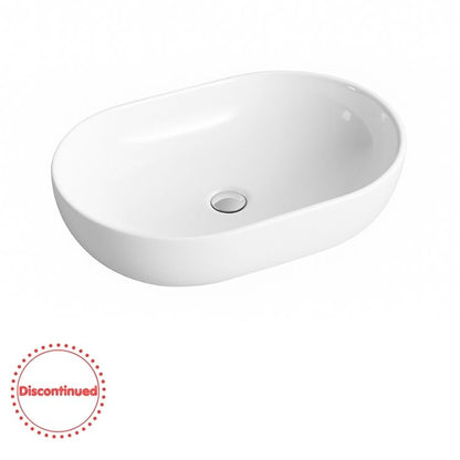 Artis Oval Above Counter Gloss White Basin No Overflow 605x420x140