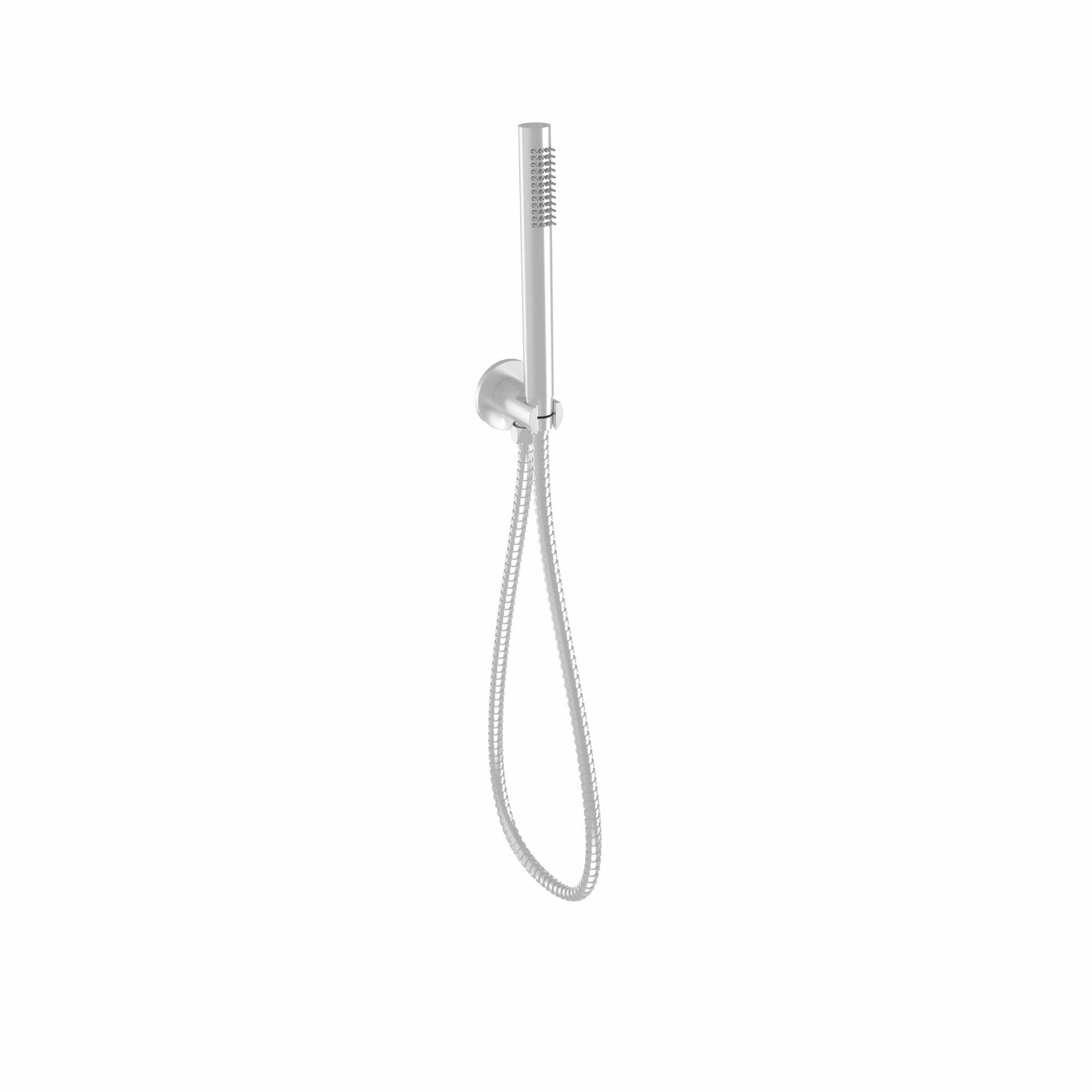 Tube Hand Shower On Wall Outlet Bracket - Brushed Nickel