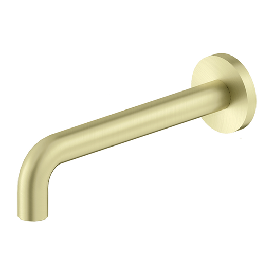 Nero X Plus Wall Basin Set Spout Only 215mm Brushed Gold