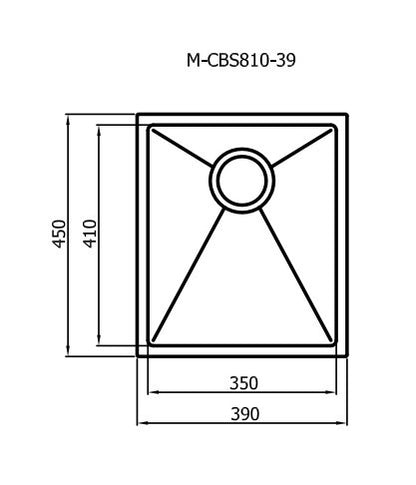 Axon Sink 390X450X220X1.2 Sink