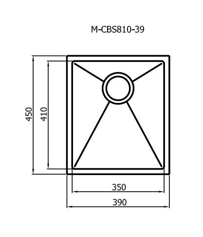 Axon Sink 390X450X220X1.2 Sink