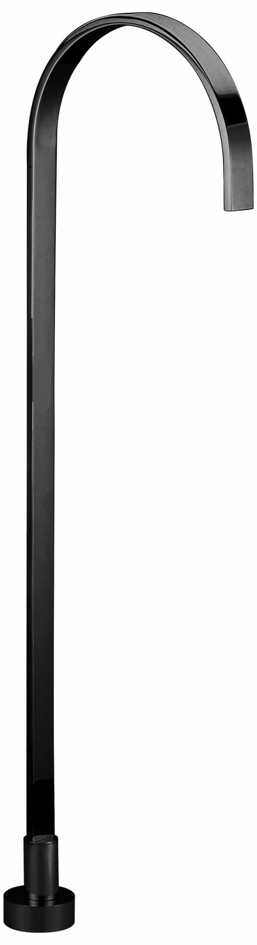 Yale  Rectangle Floor-Mounted Bath Spout - Matt Black