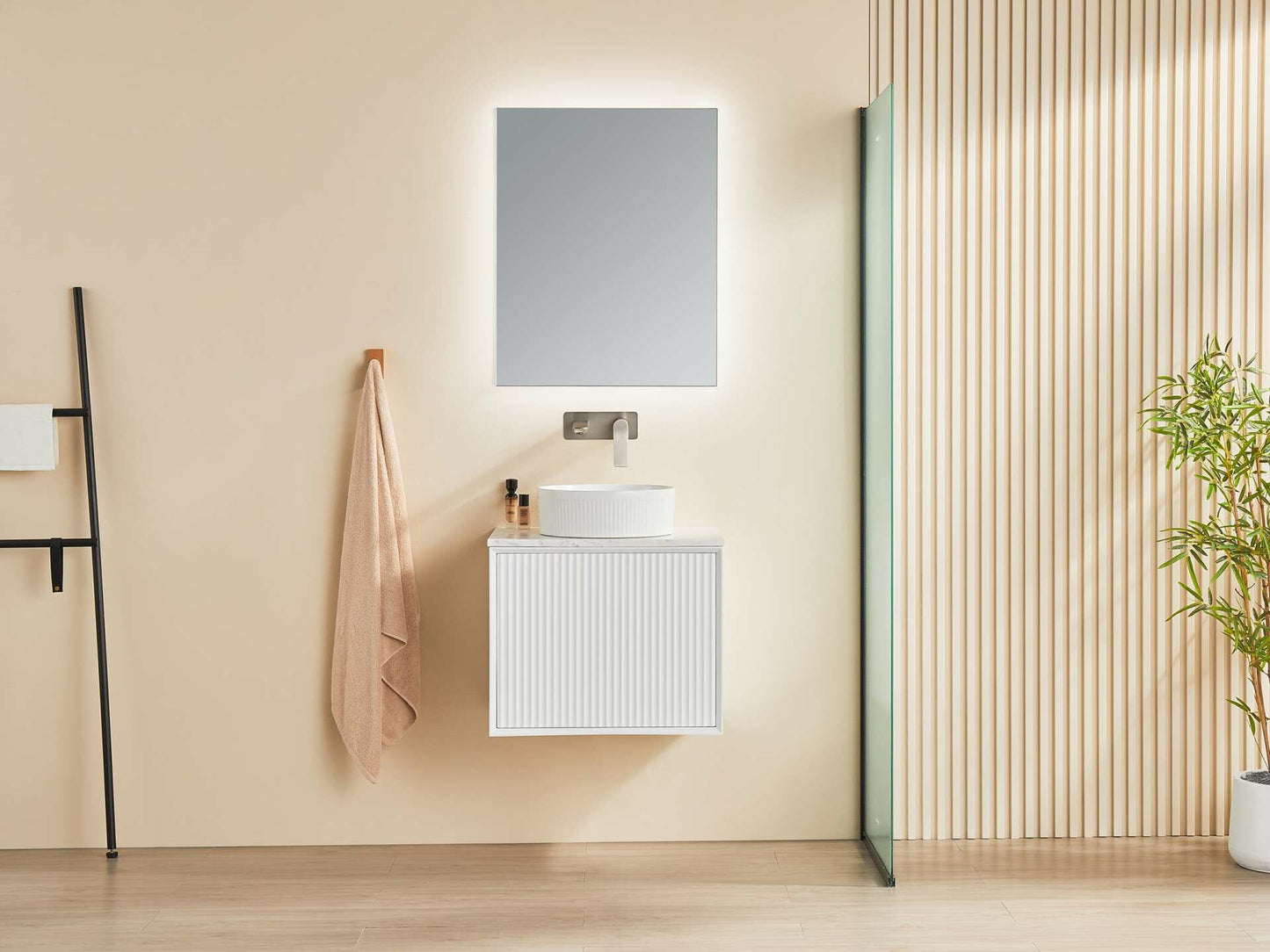 Kirribilli / Kliff Wall Hung Vanity - Matt White - 600mm