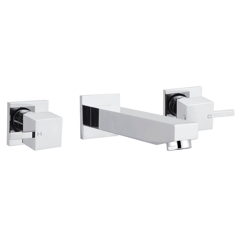 Square Bath Set_1/4 Turn - Chrome