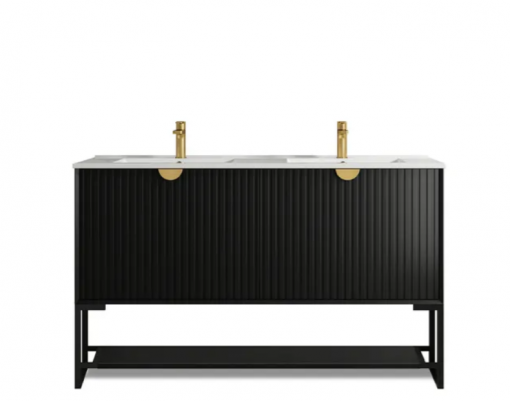 Freestanding Matte Black Vanity