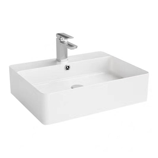 Ultra Slim Gloss White Fine Ceramic - Basin - 500