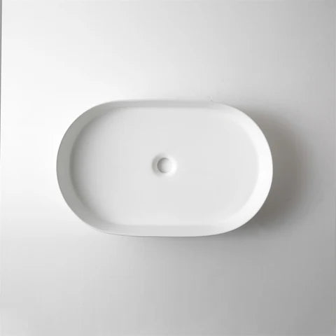 580*360*100mm Matte White with Fluted Design Above Counter Basin