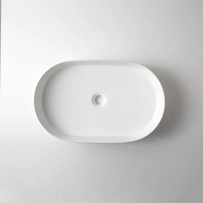 580*360*100mm Matte White with Fluted Design Above Counter Basin