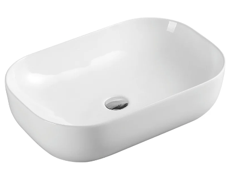 Gloss White Oval Ceramic Basin  -   600x400x145mm