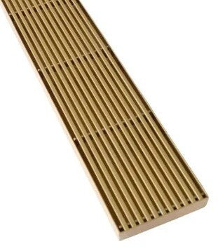 900mm DIY Brushed Gold Grill Floor Waste - No Cut