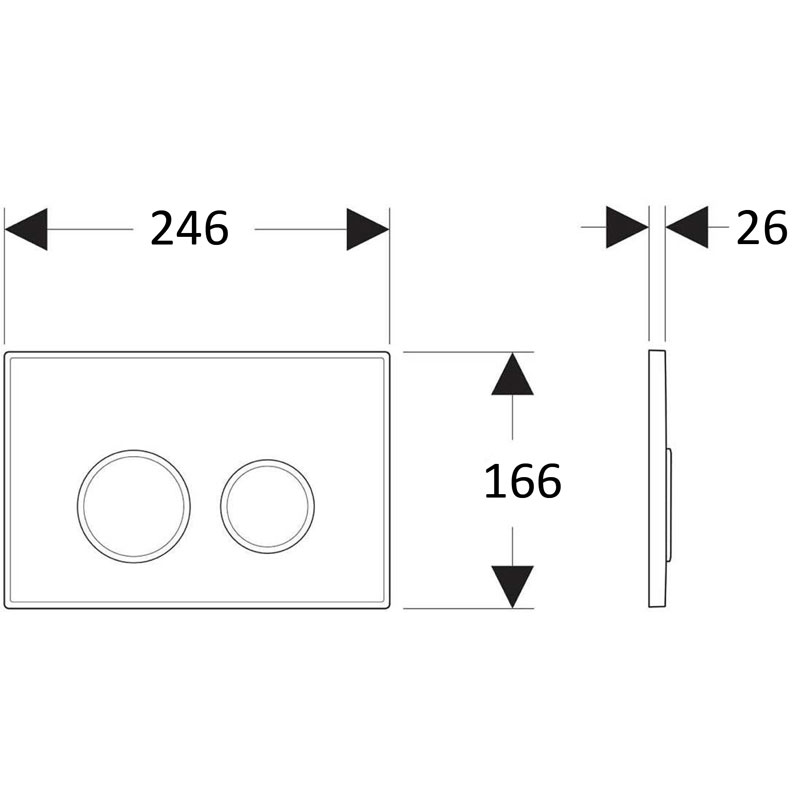 Cistern Standard Button Chrome(g3004111)